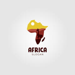 Africa continent traditional logo design