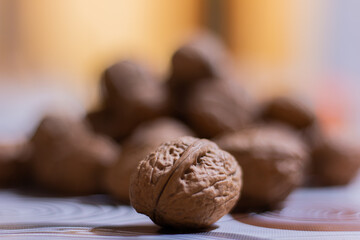 close up of walnut