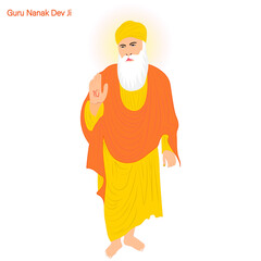 Vector Illustration for Guru Nanak Jayanti the birth anniversary of Guru Nanak dev ji.