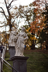 statue of a person in the park