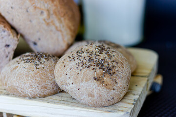 Homemade Rustic Bread Loaf with Seeds