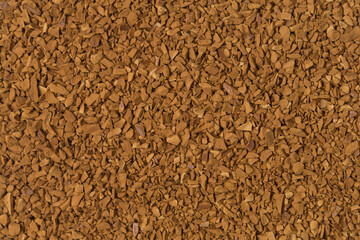 Granulated coffee on white in studio