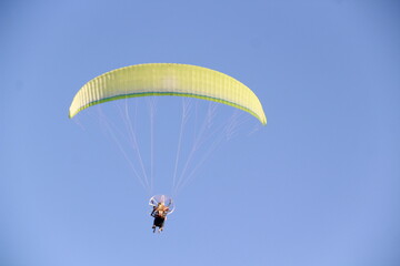 paragliding in the sky