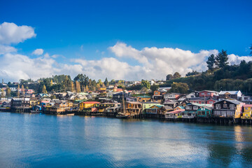 Fototapeta na wymiar Castro, Chiloé Island - Chile.