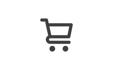 Shopping cart icon. Supermarket trolley, symbol of e-commerce. Online shopping.