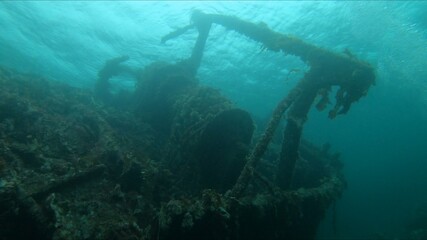 Shipwreck under the surface