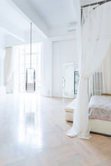 modern light clean rich baroque style interior with swing