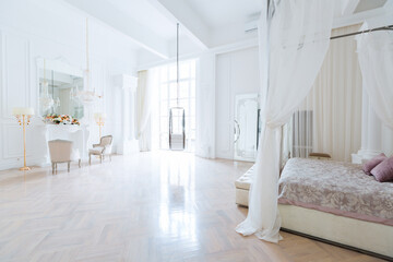 modern light clean rich baroque style interior with swing