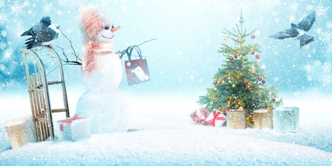 Schneemann - Weihnachtsmotiv