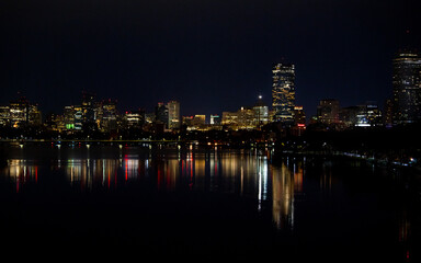 Fototapeta na wymiar Night View of Boston