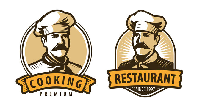 Restaurant emblem. Cooking, food concept vector illustration