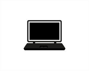 Laptop Black Fill Icon Vector Illustration