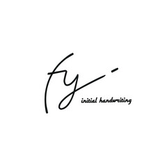 fy initial logo handwriting template vector