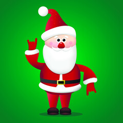 Santa Claus, round eyes