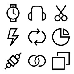 Icon design, icons, modern linear style, vector