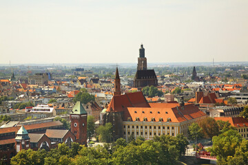 Naklejka na ściany i meble Panoramic view of Wroclaw. Poland