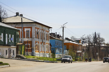 Embankment street in Kasimov. Ryazan oblast. Russia