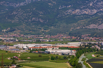 Fototapeta na wymiar Industrial Zone Nago torbole Italy