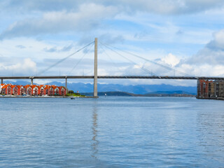 Fototapeta premium View of bridge and bay of Stavanger, Norway.