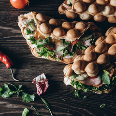 food, fresh, vegetable, healthy, mushroom, egg, brown, tomato, easter, ingredient, chicken, green, mushrooms, basket, raw, vegetarian, vegetables, salad, diet, eggs, tomatoes, nature, natural, red, br