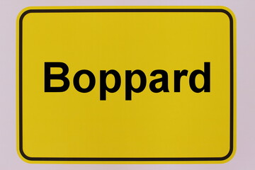 Illustration des Stadteingangsschildes der Stadt Boppard