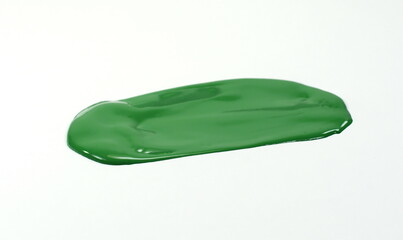 The puddle of an oil paint spill isolated over the white background. Paint Puddle Spill.