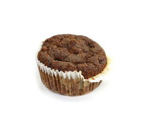 Sweet Chocolate muffin isolated on white background