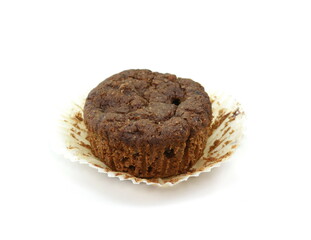 Sweet Chocolate muffin isolated on white background