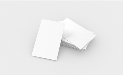 Minimal Business card 3d rendering for graphic design. 