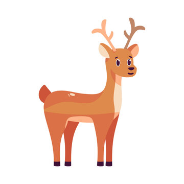 Isolated cartoon of a reindeer - Vector illustration