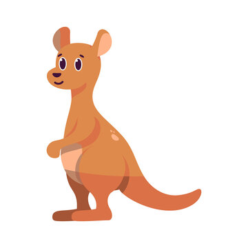 Isolated cartoon of a kangaroo - Vector illustration