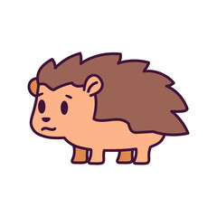 Isolated cartoon of a porcupine - Vector illustration