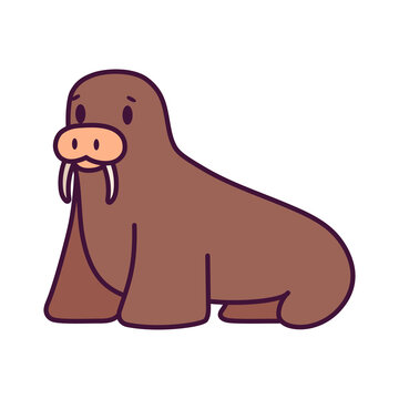 recommend clip art: Isolated cartoon of a walrus - Vector illustration