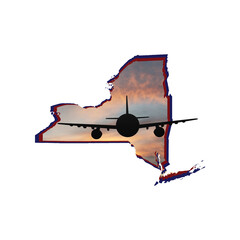 illustration for air travel and tourism in the State of New York