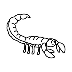 Obraz premium Isolated cartoon of a scorpion - Vector illustration