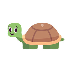 Isolated cartoon of a turtle - Vector illustration