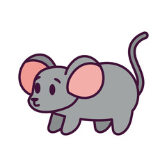 Isolated cartoon of a mouse - Vector illustration