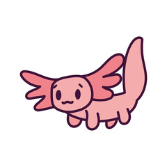 Isolated cartoon of a dragon - Vector illustration