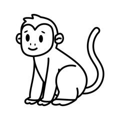 Isolated cartoon of a monkey - Vector illustration