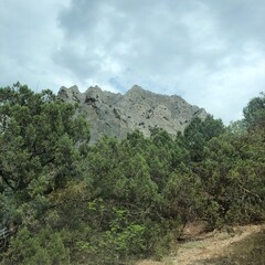 clouds over the mountains