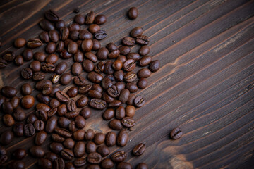 coffee beans on wood