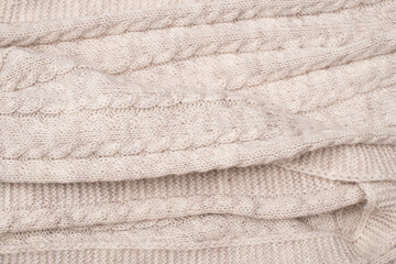 Close up photo of knitted fabric cloth textile