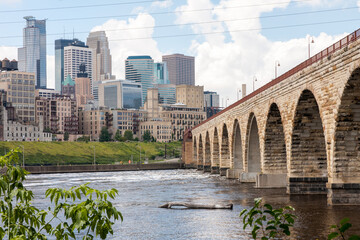 Stonearch Bridge in  Minneapolis, Minnesota