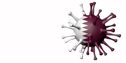 Qatar flag in virus shape.