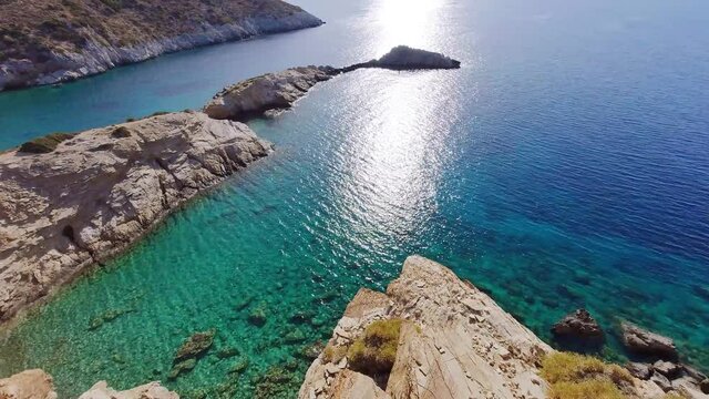 Beautiful Aegean Sea near ruins of Greek sity Knidos, Turkey