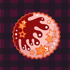 Christmas cake with stars