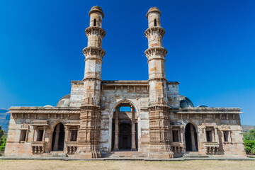 Fototapeta na wymiar Kevda Masjid mosque in Champaner historical city, Gujarat state, India