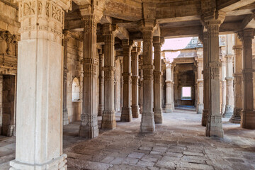 CHAMPANER, INDIA - FEBRUARY 8, 2017: Kevda Masjid mosque in Champaner historical city, Gujarat state, India