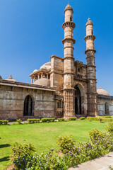 Jami Masjid mosque in Champaner historical city, Gujarat state, India