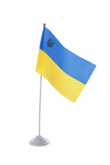 National flag of Ukraine isolated on white